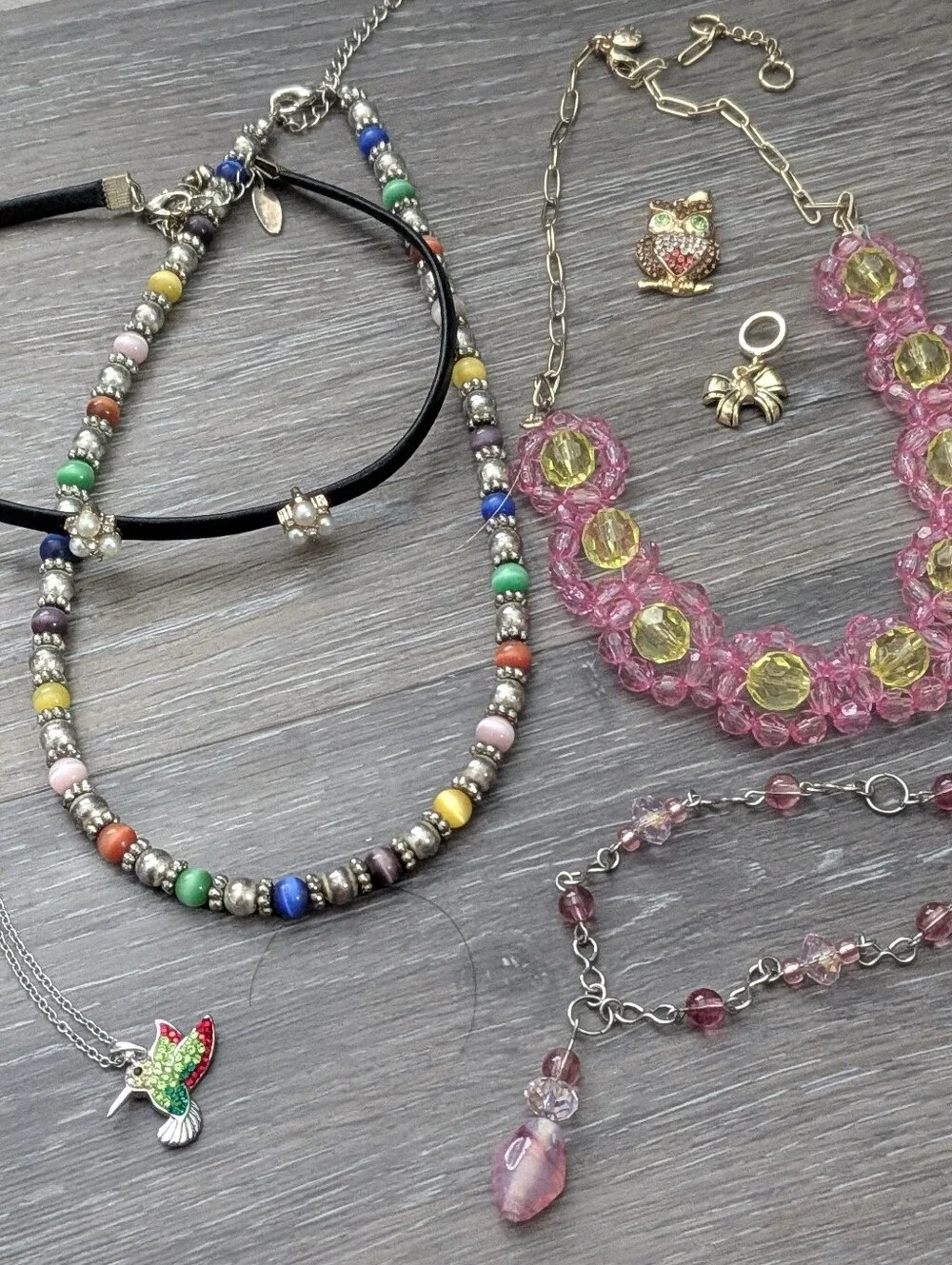 Girls Costume Jewelry Lot Bundle – Rings Earrings Bracelets Charms 54 pc